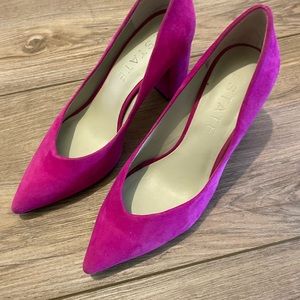 1 State Pink suede pumps Size 6